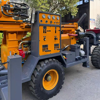 Foreuse de puits sur roues QY260, 260 m, moteur diesel, machine de forage de roche DTH pour puits agricoles et de construction
