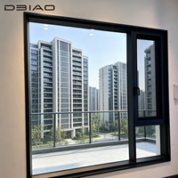 Ventana Abatible Moderna Insonorizada de Alta Resistencia a Tifones, con Vidrio Templado Xinyi 5+20+5, Estilo Abatible, Marco Empotrado