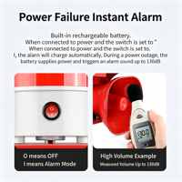 Alarme sonore et lumineuse automatique 220V 380V avec sirène stroboscopique, avertisseur sonore et lumineux avec batterie intégrée pour usine et entrepôt