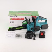 Gergaji Rantai Listrik Genggam Multifungsi 12-inci & 16-inci Tanpa Sikat, Baterai Lithium Isi Ulang 800W, untuk Penggunaan DIY Pertukangan Kayu dan Kebun