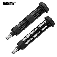 Manche de tournevis en acier 16-en-1 JM-8197 avec jeu de 14 embouts noir et violet – Outil ergonomique de réparation électronique de précision DIY OEM
