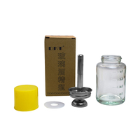 Botol Dispenser Pompa Cairan Kosong Kaca Persegi Baozun 150ml dengan Sablon untuk Cat Kuku, Minyak Esensial, Penghapus Makeup