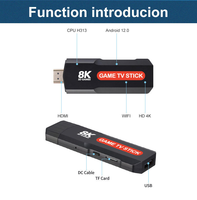 X2 PLUS M8 2.4G TV Consoles de jeux vidéo 2.4G Double contrôleur sans fil bâton de jeu 4K 30000 jeux 64GB Console de jeu rétro
