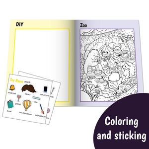 Tablero de Dibujo de Viaje para Niños, Juego Silencioso, Papel Ecológico, Educativo, Encuentra Pegatinas, Diversión, Entrenamiento de Pensamiento, Busca y Encuentra - Product Image 6