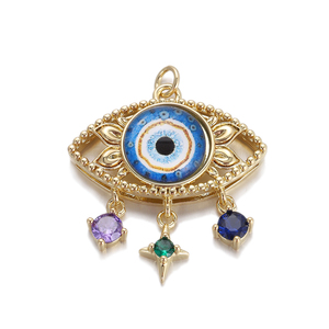 Diy Charms for Make Earrings Bracelet Necklace Bohemia Star Eyes Hearts for <strong>Jewelry</strong> Making <strong>Supplies</strong> Gold Color Dijes <strong>Designer</strong> - Product Image 6