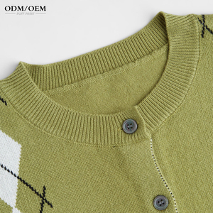 Nuevo Cárdigan Corto de Punto con Cuello Redondo para Mujer, Suéter Informal de Manga Larga - Product Image 6