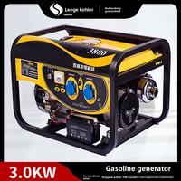 Tragbarer 3KW 4-Takt Mini-Benzingenerator mit Autostart, Vollkupfer, Einphasig für Haus/Auto/Reise 220V/380V/400V/480V 50/60Hz