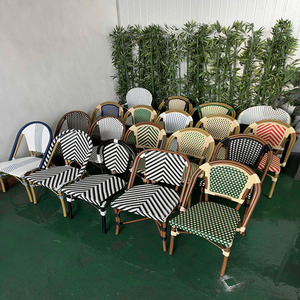JXT Rattan Outdoor Restaurant Garden Parisian <strong>Bistro</strong> Dining Stackable French Style Rattan <strong>Bistro</strong> <strong>Table</strong> <strong>and</strong> <strong>Chair</strong> Outdoor - Product Image 2