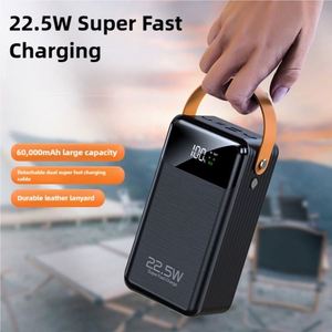 Sleek 60000Mah USB-C PD 22.5W High Capacity Power Bank Quick Charge <b>Mobile</b> Phone Compatible Outdoor Portable Charger AC PVC - Product Image 2