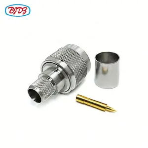 Straight N Male Plug LMR400 RG8 RG213 RG214 Coaxial Cable Connector N Crimp Type Connector