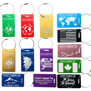 Logotipo personalizado Gravado Saco Em Branco <span class=keywords><strong>Tag</strong></span> Rose Gold Azul Verde Favor Do Casamento Cruise Crew Travel Custom Metal Alumínio Bagagem <span class=keywords><strong>Tag</strong></span> - Product Image 4