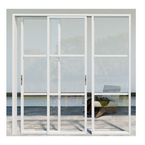 NFRC AS2047 extérieur 4 panneaux <span class=keywords><strong>double</strong></span> <span class=keywords><strong>vitrage</strong></span> en aluminium trempé portes coulissantes en verre pour balcon portes patio entrée - Product Image 3