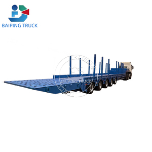 Trailer bán thấp 5 trục với các bước cột: Công suất 150t, sàn nghiêng thủy lực để vận chuyển máy móc quá khổ. - Product Image 2