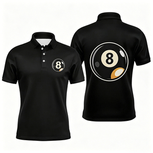 S.Q.F. T-shirt da uomo con stampa 3D bandiera americana e 8-Ball, 100% cotone, divertente, con grafica di trofeo e stecca da biliardo, <span class=keywords><strong>sneakers</strong></span> e pantaloncini. - Product Image 3
