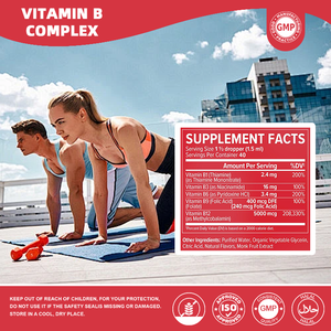 Vitamina <span class=keywords><strong>B</strong></span> Orgánica en Compuesto Líquido, Vitamina B1 B6 B12 Halal, Suplemento Energético, Gotas de <span class=keywords><strong>Complejo</strong></span> Vitamínico <span class=keywords><strong>B</strong></span> Líquido - Product Image 2