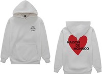 Ensemble de survêtement assorti pour couple - MAISON DE MONACO, imprimé cœur, 2 pièces, tenue décontractée pour homme et femme