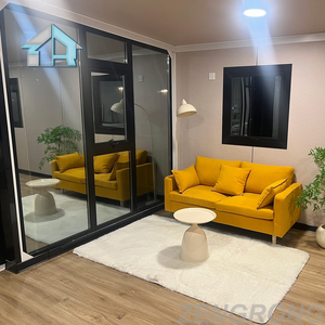 Maison conteneur moderne extensible à double aile de 20 pieds, 2 chambres, fenêtres et portes entièrement en aluminium |   Tiny préfabriqué à installation rapide - Product Image 4
