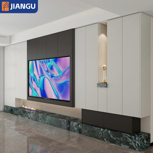 Parete TV Integrata Moderna e Lussuosa per <span class=keywords><strong>Soggiorno</strong></span>, Mobile TV con Porta Scorrevole - Product Image 3