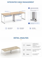 EGROspace Mobilier Moderne et Élégant, Table de Réunion Durable pour le Personnel, la Formation et les Conférences de Bureau
