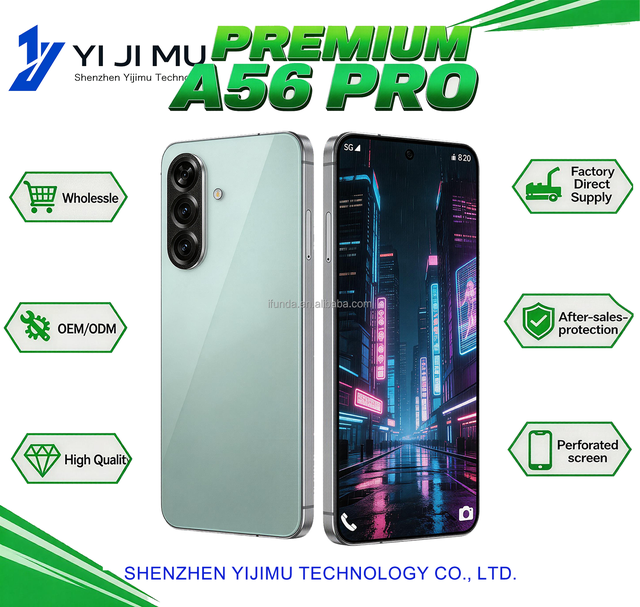 16G+1TB 2026 Latest  A56 PRO Android 16 5G Smartphone 7.3 Inch Flash Memory Built-in Pen Design Factory Direct Supply in Stock