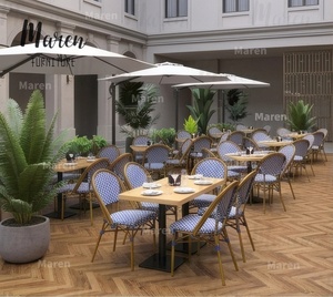 Silla <span class=keywords><strong>de</strong></span> Bistró Parisina Personalizable Multicolor, Estilo Francés, Muebles Portátiles para Cafetería, Jardín, Patio, Cocina y Parque - Product Image 2