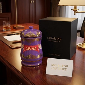 Humidor de Cerámica Moderno al por Mayor, Elegante Recipiente Glaseado para Cigarros de Cuba, Ideal para Clubes Premium, Regalos Corporativos, Personaliza tu Marca - Product Image 6