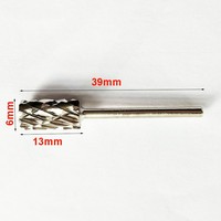 Broca de barril grande de 2,35mm, brocas de carburo de plata para uñas, bandas de lijado para taladro eléctrico para uñas F Fine