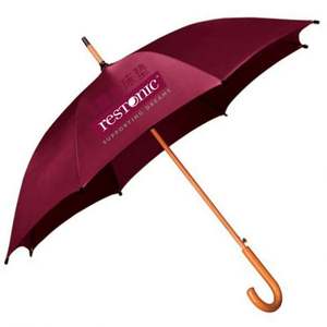 Parapluie droit de golf 8K à ouverture automatique avec logo personnalisé de haute qualité pour adultes imperméable pongé polyester promotionnel - Product Image 3
