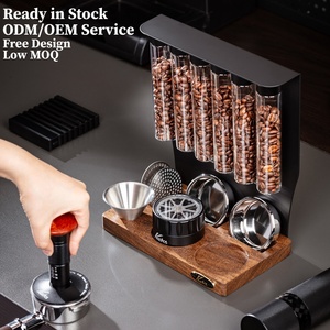Dosificador de Café Multifuncional de Vidrio Borosilicato Magnético, Moderno y Minimalista, de Madera Maciza y Acero al Carbono, con Tubo de Ensayo - Product Image 1