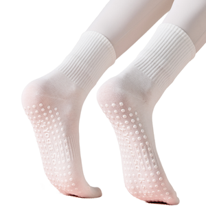 Crew Knitted Non-slip Sports <b>Socks</b> Taiwan Made Standard Thickness Breathable Fitness Yoga <b>Socks</b> - Product Image 1