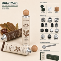 Tube vide en aluminium serti pour crème colorante capillaire de salon, conçu pour les formules cosmétiques visqueuses, tube de coloration capillaire en marque privée