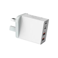 Cargador Inalámbrico PD20W con 4 Puertos USB C, Enchufe EU US AU UK, Accesorios para Teléfono Móvil, Cargador Rápido Tipo-C USB