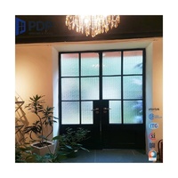 Puertas Francesas de Patio de Doble Hoja con Marco de Aluminio y Fibra de Vidrio, Resistentes al Agua, con Diseño Arqueado y Tamaño Personalizado PDP