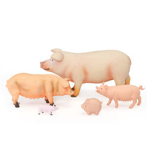 Modelo de <span class=keywords><strong>Animales</strong></span> de <span class=keywords><strong>Granja</strong></span> Pequeños, Medianos y Grandes, Juguete de Cerdo de Plástico, <span class=keywords><strong>Animales</strong></span> Domésticos - Product Image 2