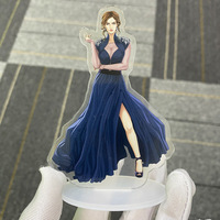 Fabrication de standees en acrylique imprimés sur une seule face, stand de standee en acrylique transparent de dessin animé personnalisé pour affichage