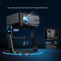 Projecteur vidéo de cinéma maison portable WiFi mini Cheerlux Factory OEM, prend en charge 1080P 4K Full HD LCD, angle de rotation de 360 degrés