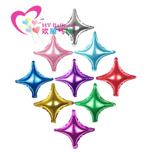 HT <b>Balloon</b> 10-Inch Four-Pointed Star Aluminum Foil <b>Balloons</b> Star-Shaped Wedding Party <b>Decorations</b> - Product Image 1