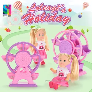 SY 4.5 inch pretend play hebe mini rubber dolls for kids girl toys