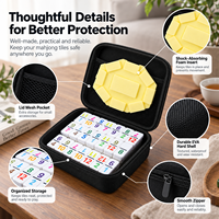 Boîte de rangement portable antichoc en EVA rigide, étanche avec poche en filet pour les jeux de cartes et le rangement de petits gadgets de voyage