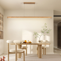 Luminaire linéaire LED en bois de hêtre pour salle à manger, salon, cuisine, bureau, boutique, bar, café, plafond, bureau, certifié CE SAA RCM