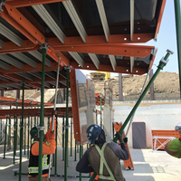 Système d'échafaudage de coffrage en acier/aluminium vert pour la construction de dalles de béton, de toits et de sous-sols, design moderne