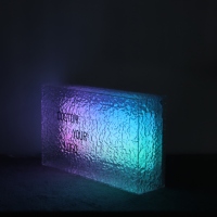 Nouveau Style seau à glace cube led lampe acrylique cadeaux boîte à lumière ajouter votre logo RGB LED acrylique boîte à lumière personnalisé enseigne suspendue