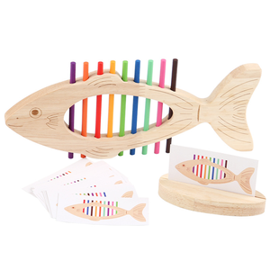 Jeux d'association des couleurs en bois pour l'éducation précoce des enfants, jouets d'entraînement cognitif, jouets d'interaction parent-enfant, jouets pour bébés - Product Image 1