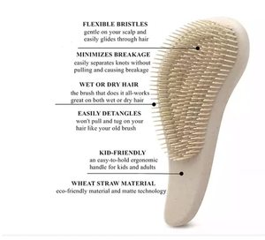 Brosse démêlante douce pour cheveux bouclés avec poils flexibles, brosses démêlantes pour femmes et hommes, adultes et enfants - Product Image 5