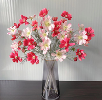 Fleurs Cosmos artificielles Gerbera 4 têtes Fleur de soie Chrysanthème pour la décoration intérieure