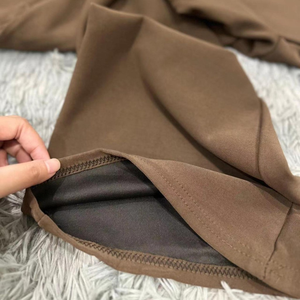 กางเกงบูตผู้หญิงใส่สบายผ้าคอตตอนสแปนเด็กซ์ระบายอากาศได้ดีมีซิปปิดสำหรับชุดลำลองหรือใส่ในสำนักงาน - Product Image 4