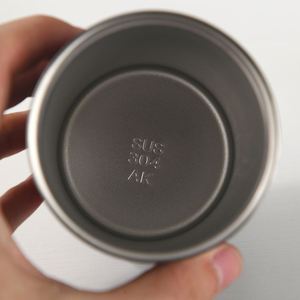 Custom 450ml 304 Stainless Steel Double-layer Vacuum Portable Thermos Outdoor Coffee Tumbler Mug Water <b>Bottle</b> with Straw Handle - Product Image 6