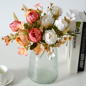 Ramo Pequeño de Flores Artificiales de Seda, Peonía, Rosa e Hortensia, Decoración para el Hogar, Accesorios de Fotografía, Paquete al por Mayor de China - Product Image 4