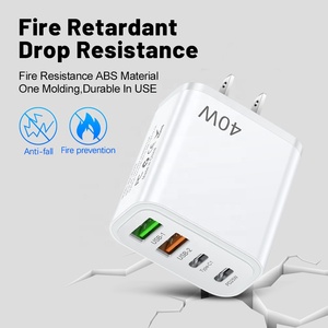 Nouveau <span class=keywords><strong>Adaptateur</strong></span> <span class=keywords><strong>secteur</strong></span> USB 40W Type C Charge rapide Chargeur mural de téléphone portable 25W PD Type C 4 Interface pour Xiaomi <span class=keywords><strong>iPhone</strong></span> 14 13 12 - Product Image 2