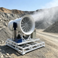 Canon à brouillard électrique à portée de pulvérisation de 100 m, machine de suppression de la poussière, canon à brouillard entièrement automatique 270 °   Construction et exploitation minière par rotation